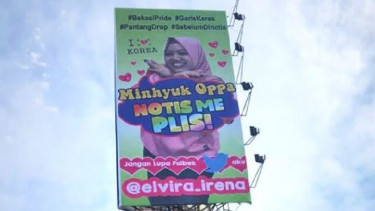K-Popers di Bekasi Pasang Billboard