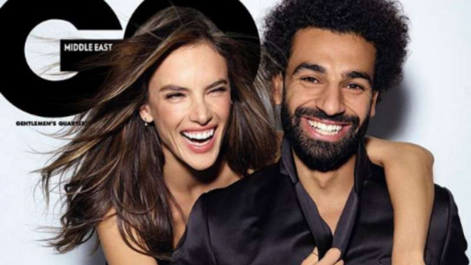 Mohamed Salah bersama Alessandra Ambrosio.