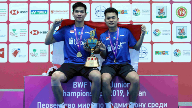Ganda putra Indonesia, Leo Rolly Carnando/Daniel Marthin juarai BWF World Junior Championships 2019