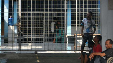 Pasien gangguan mental di panti rehabilitasi milik Yayasan Alfajar Berseri.