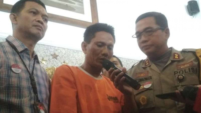 Maspurwanto (47), tersangka yang membakar istrinya sendiri.