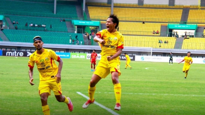 Selebrasi para pemain Bhayangkara FC