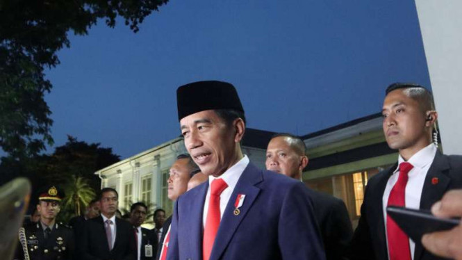 Presiden Joko Widodo di Istana Merdeka