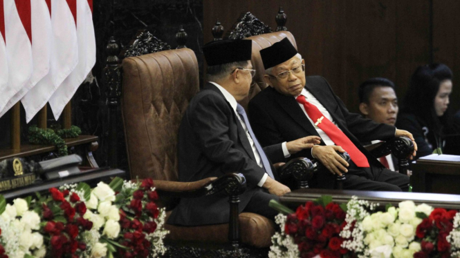 Pelantikan Presiden Jokowi dan Wakil Presiden Ma'ruf Amin di Gedung DPR/MPR RI, Jakarta, Minggu, 20 Oktober 2019.