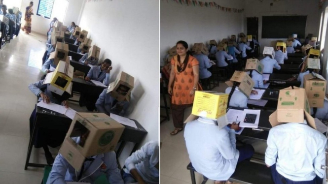 Rangkaian foto yang menuai kritik dan kecaman di India. - ANI