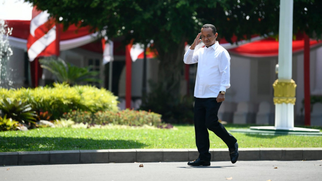 Bahlil Lahadalia di Istana Kepresidenan Jakarta.