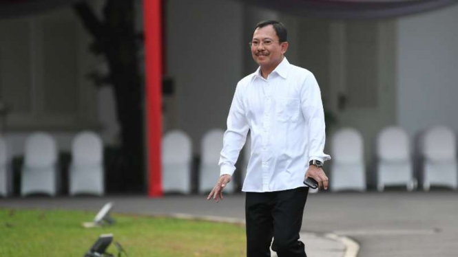 Menkes Terawan Agus Putranto di Istana Kepresidenan Jakarta, Selasa, 22 Oktober 2019.