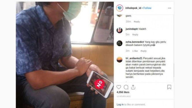 Pria cabul di angkot Depok menunjukkan video porno ke wanita.