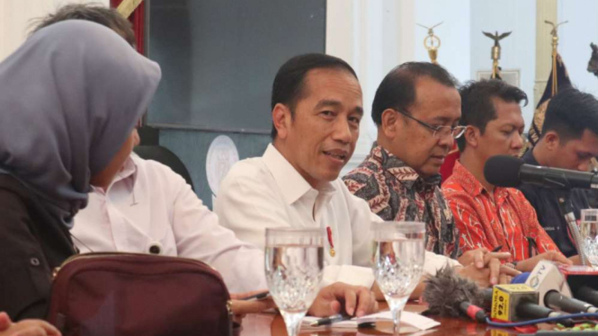 Presiden Joko Widodo di Istana Kepresidenan Jakarta.
