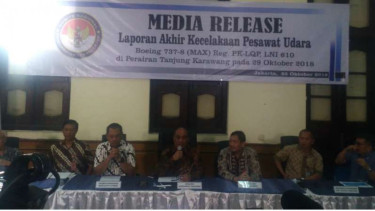 Konferensi pers Laporan Akhir Kecelakaan pesawat Lion Air Boeing 737 Max