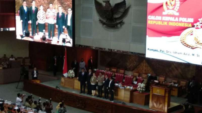 Sidang Paripurna DPR RI resmi mengesahkan Komjen Idham Aziz sebagai Kapolri