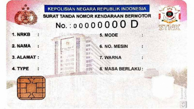 STNK dalam bentuk kartu