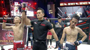 Duel kelas atom One Pride MMA Pro Never Quit antara Novan Kaunang vs Imam Yarha