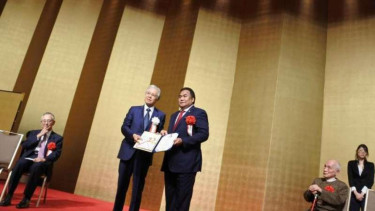 Ketua Umum PERSADA, Rachmat Gobel dalam acara Japan Foundation.