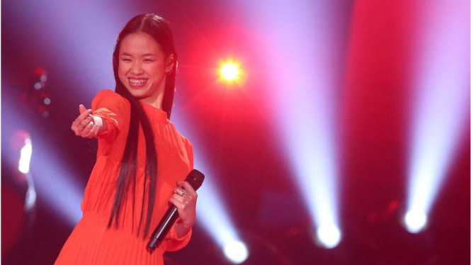 Claudia Santoso tampil sebagai juara The Voice of Germany setelah membawakan lagu berjudul I Have Nothing. - Getty Images