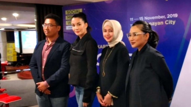 Nadya Hutagalung di acara Social Media Week 2019.