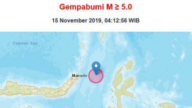 Gempa magnitudo 5,3 terjadi di Maluku Utara