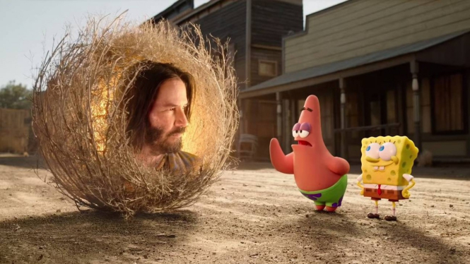 Keanu Reeves di SpongeBob Movie.