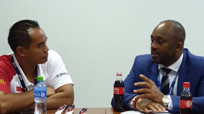 Ketua Umum KOBI Ardiansyah Bakrie dan Presiden IMMAF Kerrith Brown