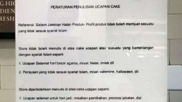 peraturan penulisan di cake yang di toko roti Tous les Jours jadi viral.