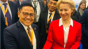 Ketum PKB Muhaimin Iskandar atau Cak Imin (kiri)