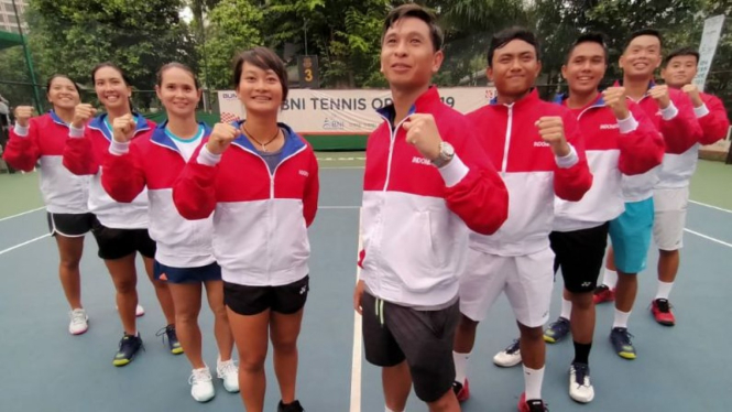 Skuat tenis Indonesia di SEA Games 2019
