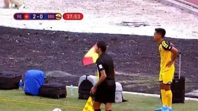 Pemandangan pertandingan Timnas Vietnam vs Brunei Darussalam