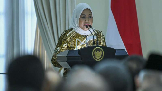 Menteri Tenaga Kerja Ida Fauziyah di Istana Wakil Presiden 