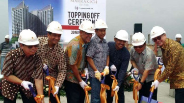 Menara Depok Asri Lakukan Topping Off Apartemen Marrakech Suites.
