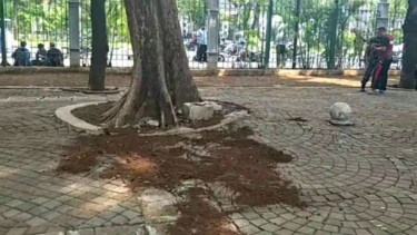 Lokasi ledakan granat di Monas