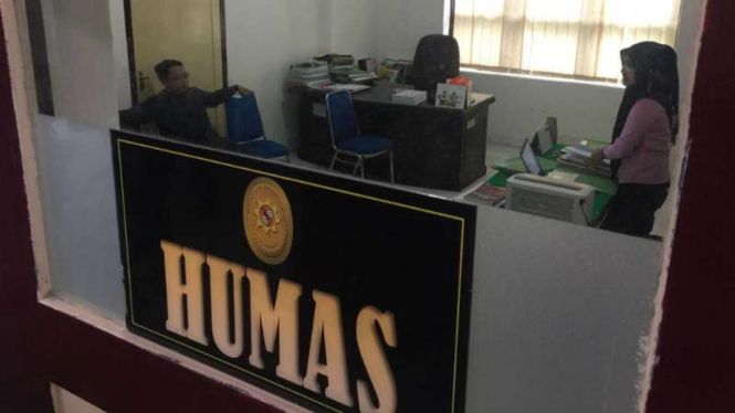 Ruang kerja Jamaluddin, hakim korban pembunuhan, di Pengadilan Negeri Medan, Sumatera Utara.
