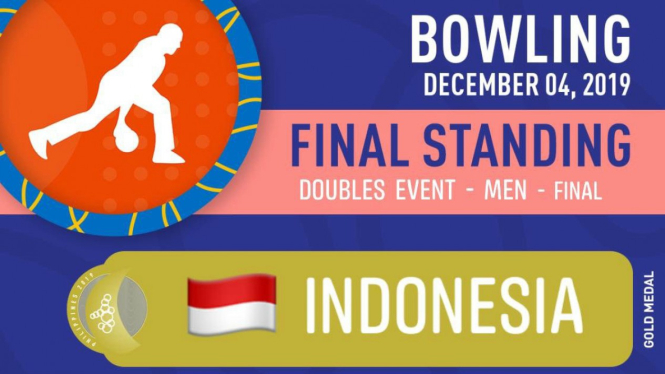 Medali emas ke-13 Indonesia dari cabang boling SEA Games 2019
