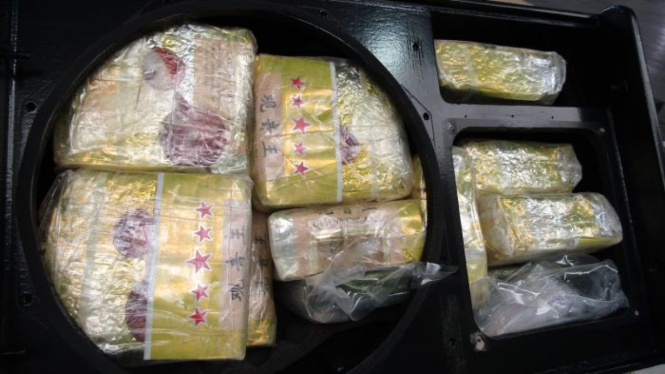 Paket narkoba shabu-shabu ini ditemukan di dalam speaker stereo di Melbourne.