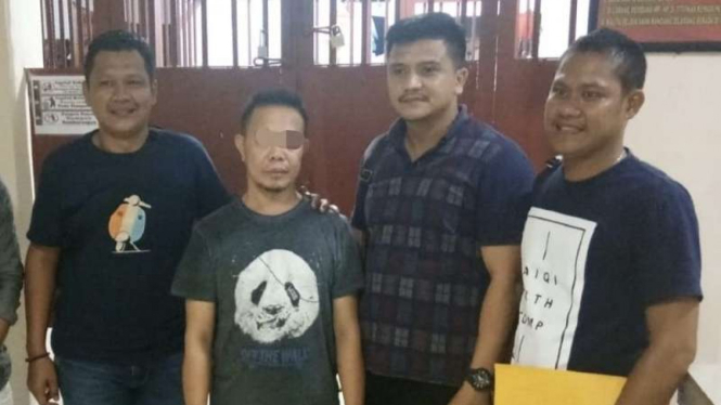 RR, pelaku pencabulan terhadap siswa di Riau.