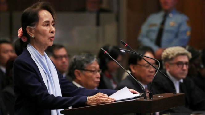 Myanmar`s leader Aung San Suu Kyi has called genocide allegations against her country`s military incorrect" - Reuters"