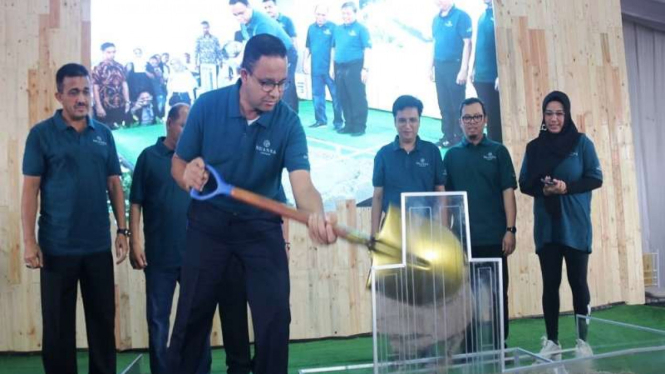 Gubernur DKI Jakarta Anies Baswedan meresmikan rumah DP 0 rupiah