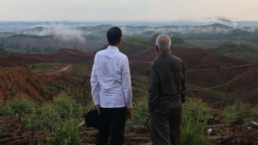 Presiden Joko Widodo meninjau lokasi Ibu Kota RI di Penajam Paser Utara 