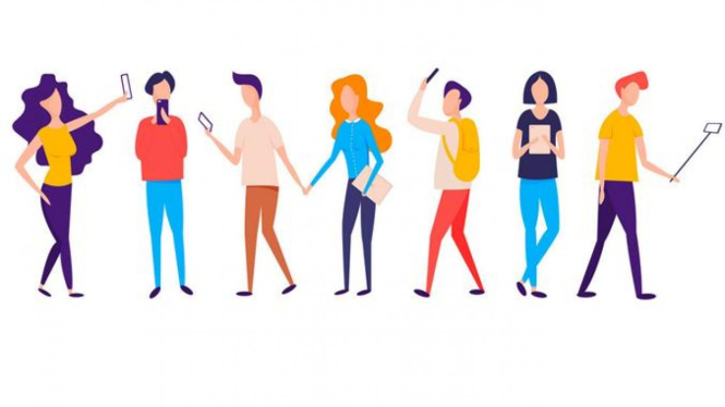Ilustrasi generasi milenial.
