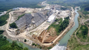 Proyek Bendungan atau Waduk Karian di Rangkasbitung, Banten
