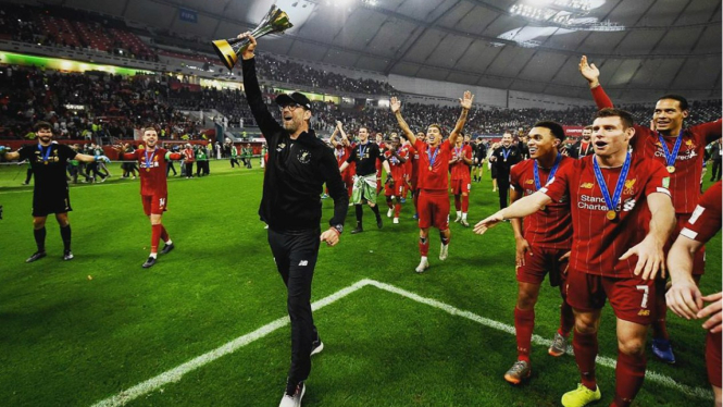 Selebrasi Liverpool rengkuh juara Piala Dunia Antar Klub 2019