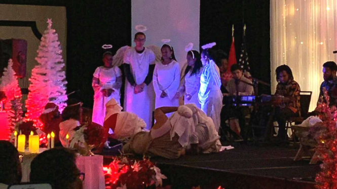 Perayaan Natal pemuda-pemudi Papua di Amerika Serikat.