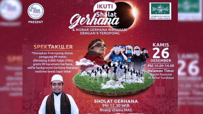 Grafis Nobar Gerhana Matahari Cincin. (Foto: Istimewa)