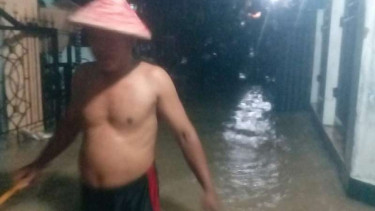 Banjir di Teluk Pucung, Bekasi Jawa Barat 