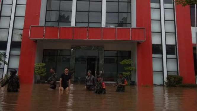 Rutan Kelas II B, Depok, Jawa Barat, banjir, Rabu (1/1/2020).