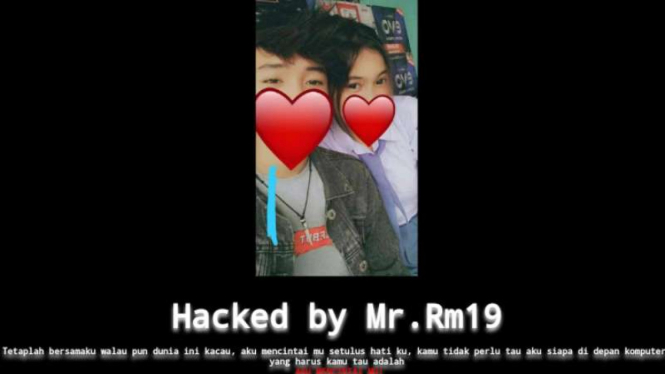 Laman KPU Bantul yang di-hack