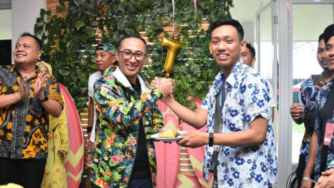 Sekda Gowa, Muchlis, bersama dengan Komunitas Gowa Runners.