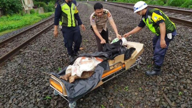 Ilustrasi korban tewas tertabrak kereta api.