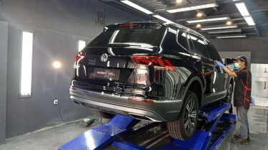 Ilustrasi proses coating bodi mobil