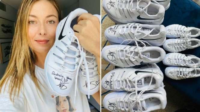 Maria Sharapova melelang sepatunya untuk donasi korban kebakaran hutan Australia.
