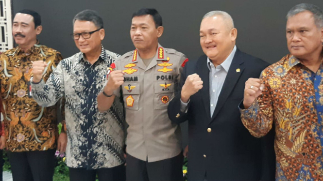 Menteri ESDM, Arifin Tasrif, dan Kapolri, Jenderal Idham Azis. 
